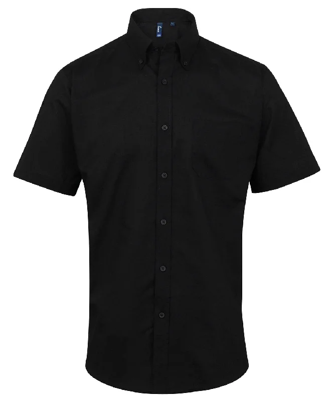 Black - Signature Oxford short sleeve shirt Trendy Tie-Front Short Shirt