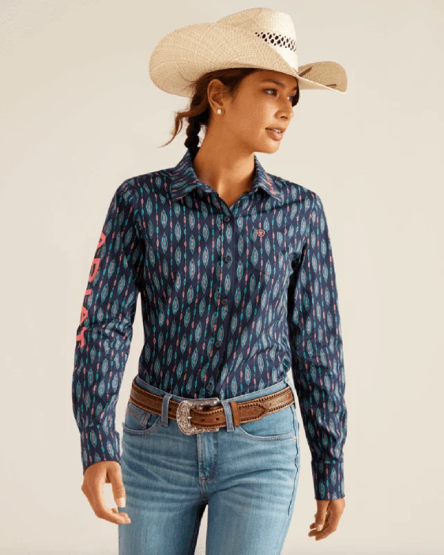 Ariat Women's Team Kirby Backwoods Stretch Long Sleeve Western Shirt 10048753 Stylish Short Sleeve Polo Ariat Women's Team Kirby Backwoods Stretch Long Sleeve Western Shirt 10048753 Stylish Short Sleeve Polo