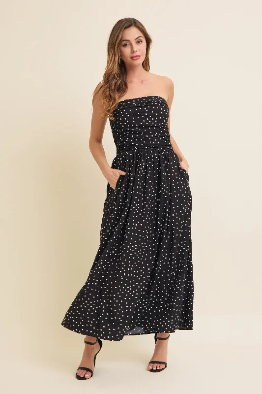 Dotted Moment Midi Dress Fashionable Wide Leg Midi Dress