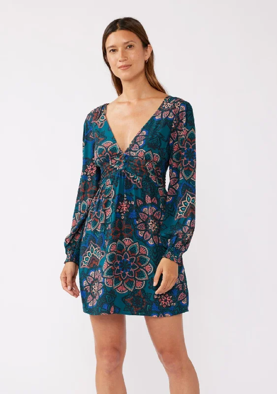 Floral Prism Mini Dress Fashionable Button-Front Mini Dress