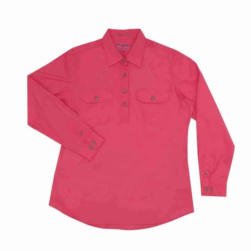 Just Country Wms Jahna Workshirt Soft Cotton Short Shirt