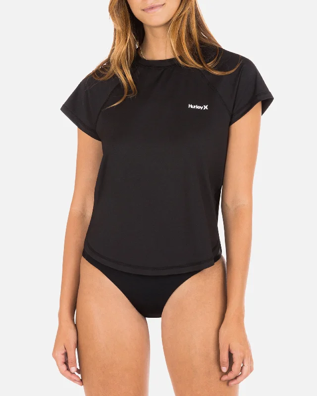 One And Only Solid Short Sleeve Surf Shirt Cozy Loose Fit Short Sleeve