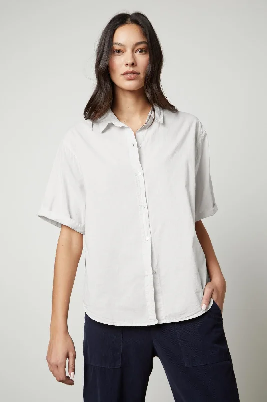 SHANNON BUTTON-UP SHIRT Relaxed Short Sleeve Tee