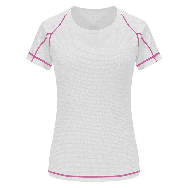 Womens Moisture Wicking Sports Shirt Breathable 5 Colors 6 Sizes Comfortable Short Sleeve Tunic Womens Moisture Wicking Sports Shirt Breathable 5 Colors 6 Sizes Comfortable Short Sleeve Tunic