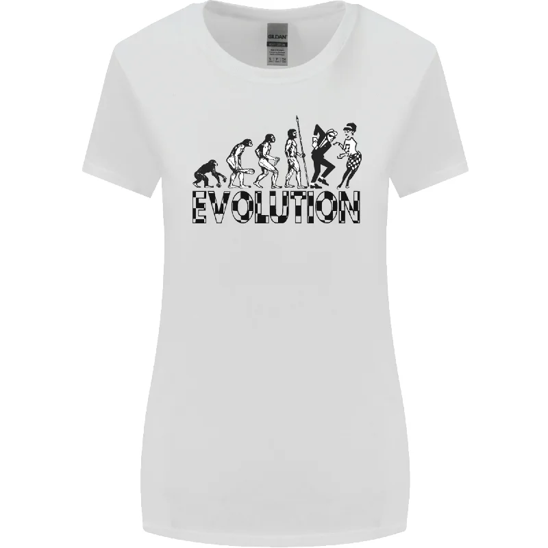 2 Tone Evolution Music 2Tone SKA Womens Wider Cut T-Shirt Thin T-Shirt Open Front Quick Dry