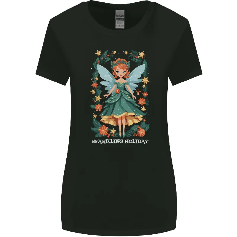 A Christmas Fairy Sparkling Holiday Xmas Womens Wider Cut T-Shirt Oversized T-Shirt Spandex breathable A Christmas Fairy Sparkling Holiday Xmas Womens Wider Cut T-Shirt Oversized T-Shirt Spandex breathable