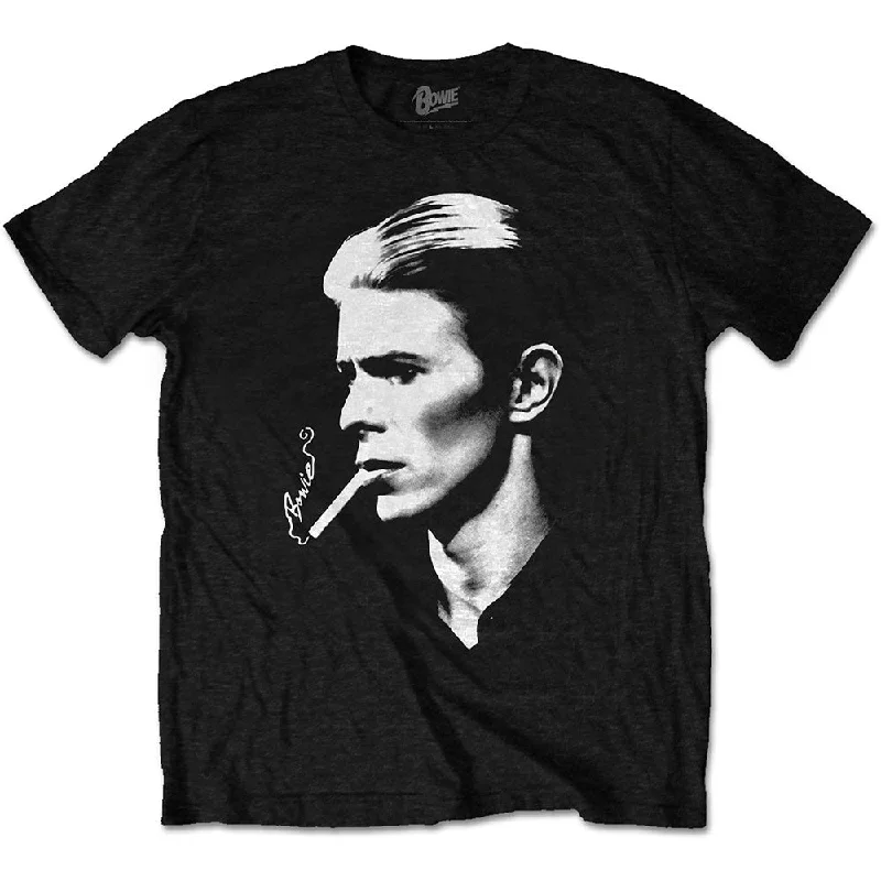 David Bowie | Official Band T-Shirt | Smoke Sequined Glittery Shiny