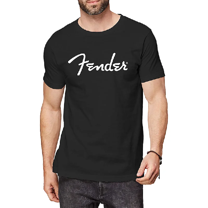 Fender | Official Band T-Shirt | Classic Logo Collared Crew Neck Turtle Neck