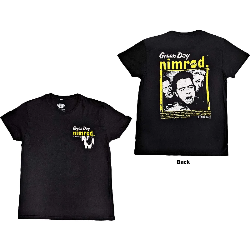 Green Day | Official Band T-Shirt | Nimrod Breast Print (Back Print) Anti-Shrink Durable Soft Green Day | Official Band T-Shirt | Nimrod Breast Print (Back Print) Anti-Shrink Durable Soft