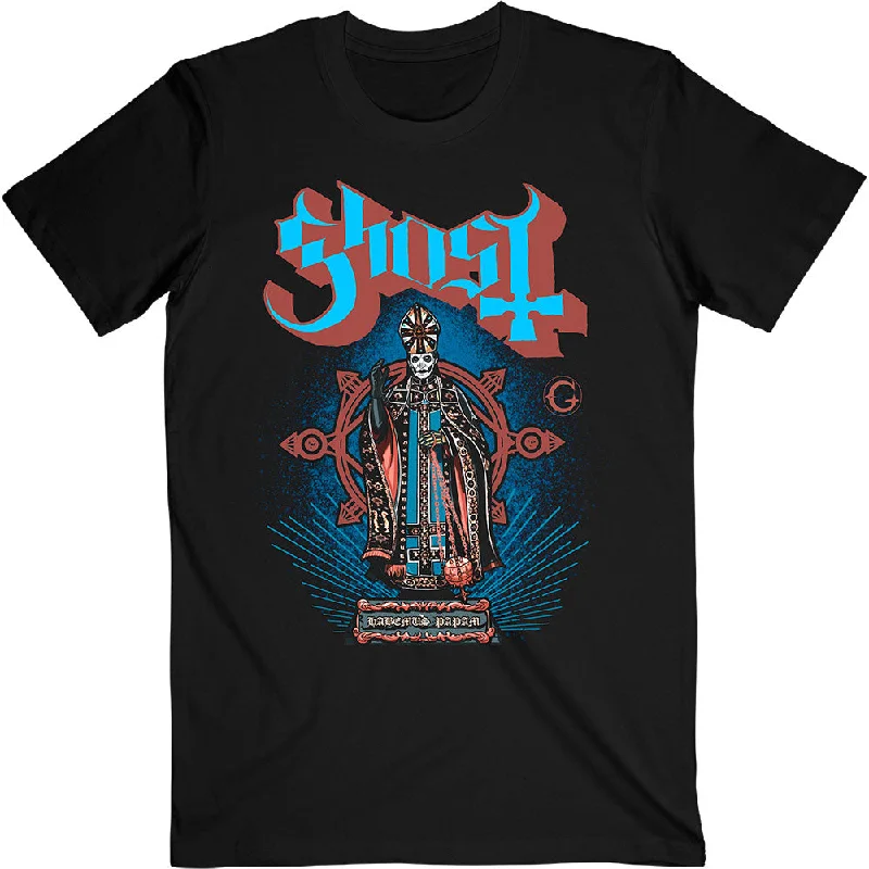 Ghost | Official Band T-Shirt | Habemus Papam Jersey Fabric Tulle Fabric Batik Fabric