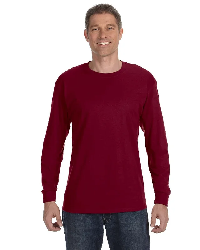 Gildan Heavy Cotton Long Sleeve T-Shirt | Garnet Mesh Blend Leather Blend Suede Blend Gildan Heavy Cotton Long Sleeve T-Shirt | Garnet Mesh Blend Leather Blend Suede Blend