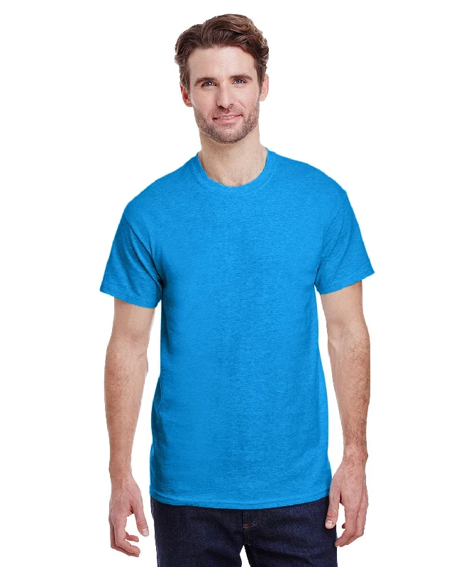 Gildan Heavy Cotton T-Shirt | Heather Sapphire Denim Fabric Leather Fabric Suede Fabric Gildan Heavy Cotton T-Shirt | Heather Sapphire Denim Fabric Leather Fabric Suede Fabric
