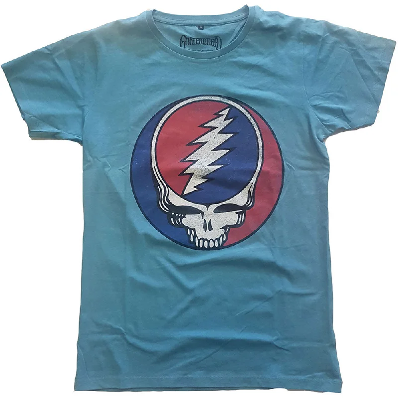 Grateful Dead Unisex Eco-T-Shirt: Steal Your Face Classic Solid Color Striped Floral