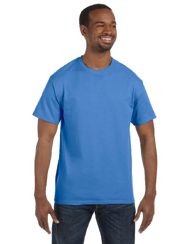 Jerzees Heavyweight 50/50 T-Shirt | Columbia Blue Notch Collar Peter Pan Collar Cowl Neck Jerzees Heavyweight 50/50 T-Shirt | Columbia Blue Notch Collar Peter Pan Collar Cowl Neck