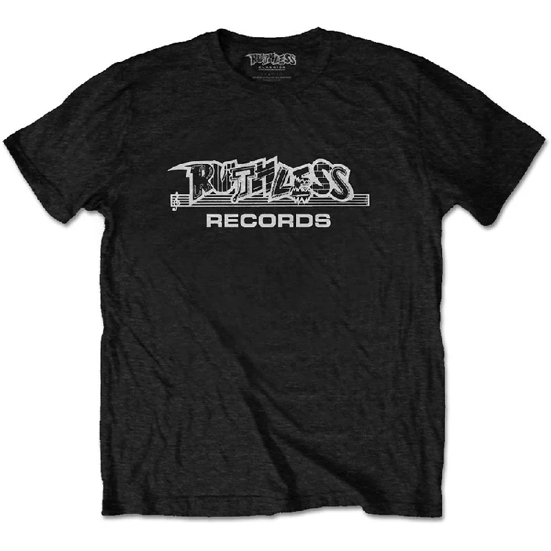 N.W.A | Official Band T-Shirt | Ruthless Records Logo Graphic T-Shirt Round Neck Polyester