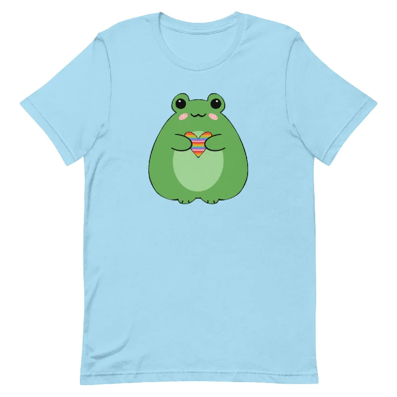 Rainbow Frog Unisex t-shirt Collared Crew Neck Turtle Neck