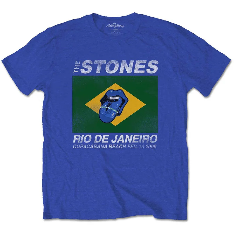 The Rolling Stones | Official Band T-Shirt | Copacabana Blue (Small) Houndstooth Herringbone Solid The Rolling Stones | Official Band T-Shirt | Copacabana Blue (Small) Houndstooth Herringbone Solid