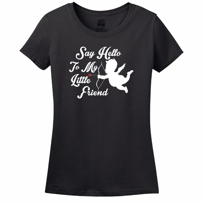 Say Hello To My Little Friend Women's T-Shirt V-Neck T-Shirt Long Sleeve Cotton