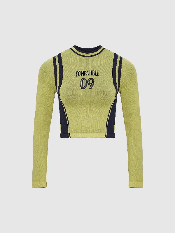 Skinny Knitted T-Shirts Fashionable Trendy Casual