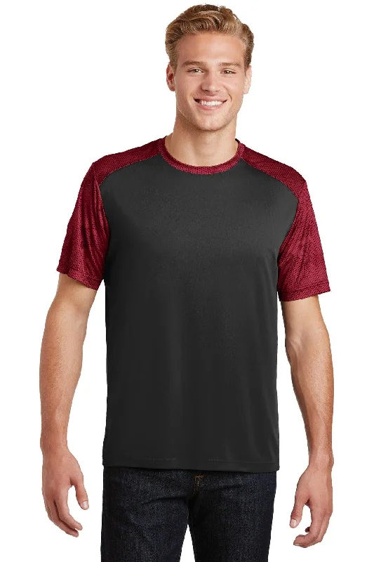 Sport-Tek CamoHex Colorblock Tee. ST371 Jersey Fabric Tulle Fabric Batik Fabric