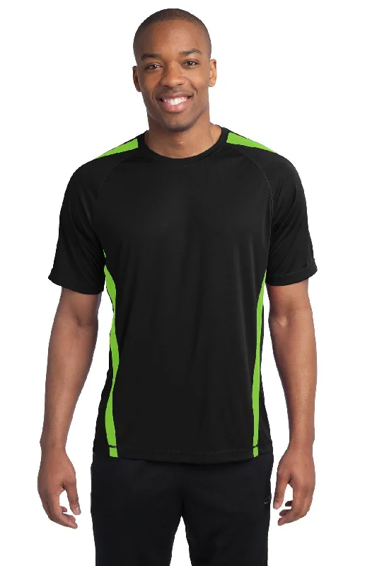 Sport-Tek Colorblock PosiCharge Competitor Tee. ST351 Collared Crew Neck Turtle Neck