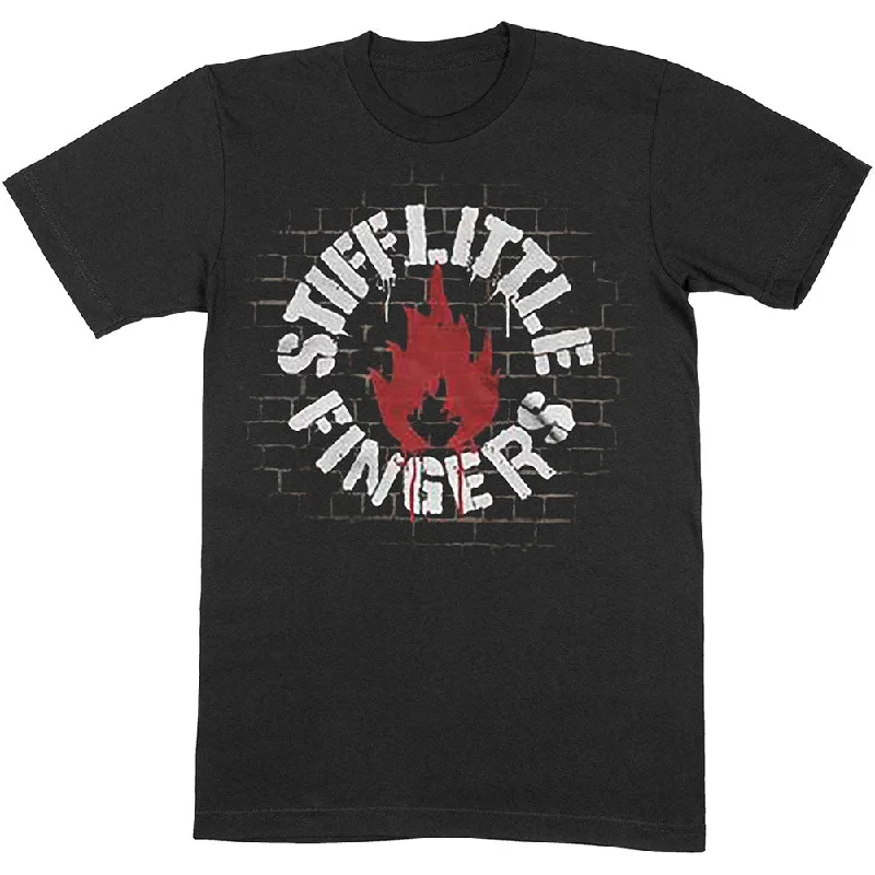 Stiff Little Fingers | Official Band T-Shirt | Wall Spandex Blend Rayon Blend Denim Blend