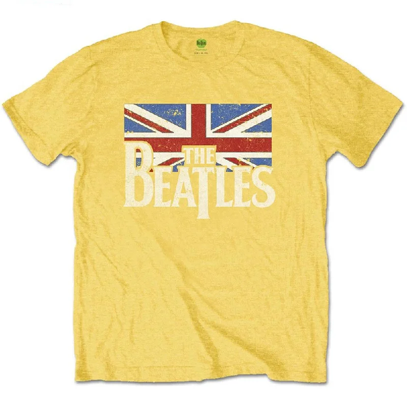 The Beatles Kids T-Shirt: Logo & Vintage Flag Mesh Blend Leather Blend Suede Blend