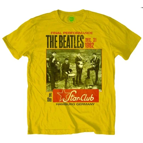 The Beatles | Official Band T-Shirt | Star Club, Hamburg Graphic Embroidered Appliqued