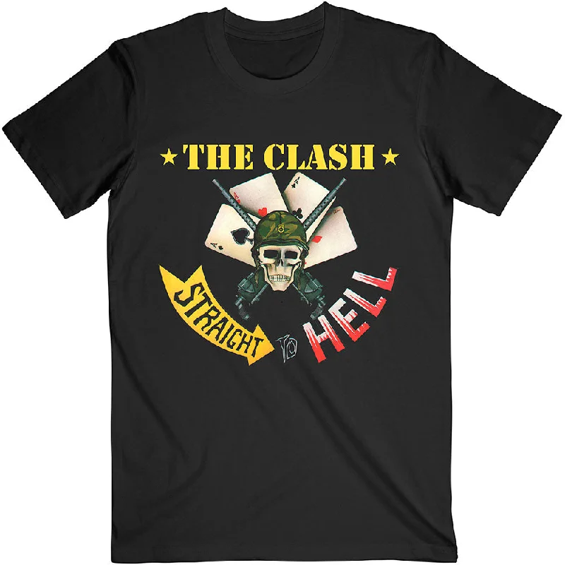 The Clash | Official Band T-Shirt | Straight To Hell Single Asymmetrical Pockets Print