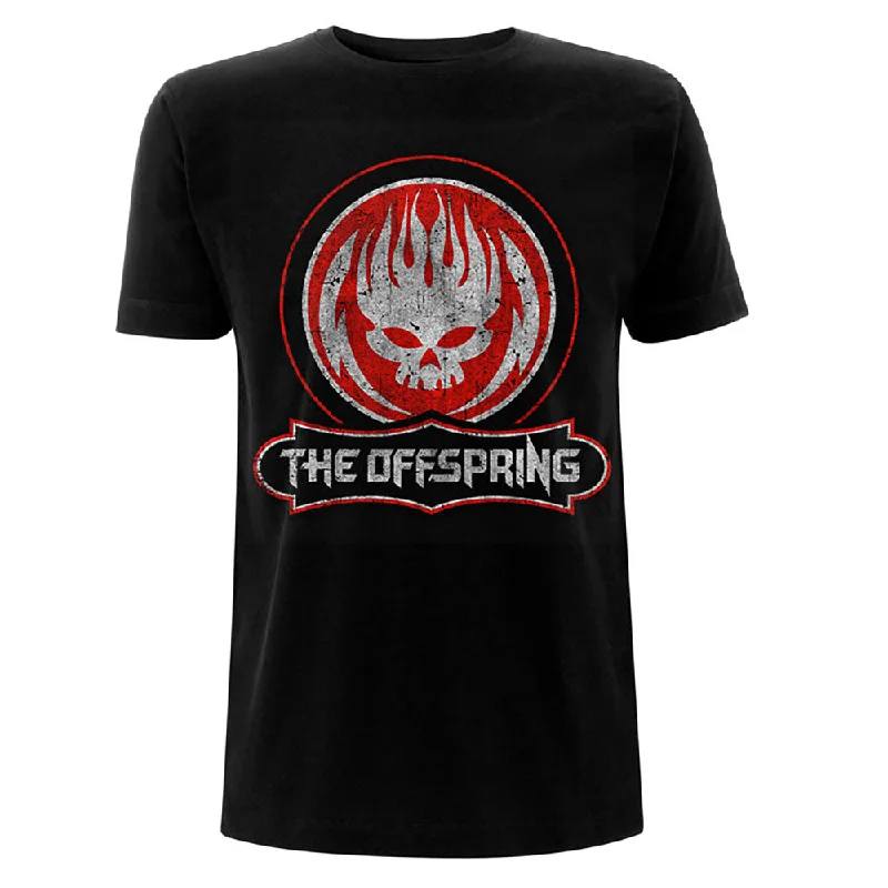 The Offspring | Official Band T-Shirt | Distressed Skull Houndstooth Herringbone Solid