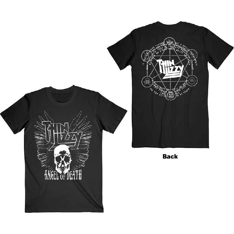 Thin Lizzy | Official Band T-Shirt | Angel of Death (Back Print) Polka Dot Checkered Tartan Thin Lizzy | Official Band T-Shirt | Angel of Death (Back Print) Polka Dot Checkered Tartan