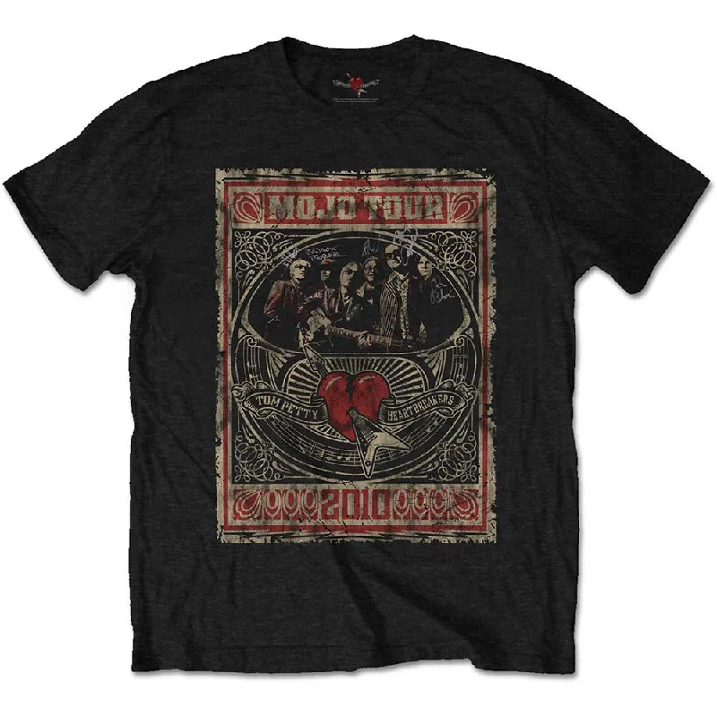 Tom Petty & The Heartbreakers | Official Band T-Shirt | Mojo Tour (Soft Hand Inks) Cashmere Blend Cotton Blend Poly Blend