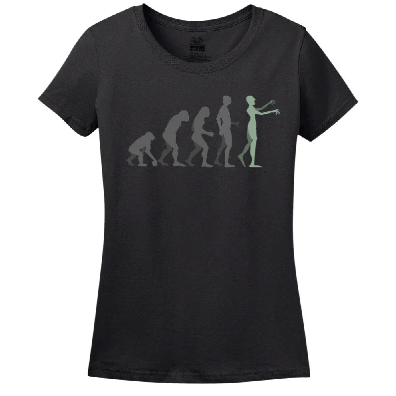 Zombie Evolution Women's T-Shirt Cotton Fabric Linen Fabric Terry Fabric