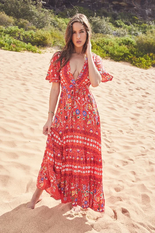 Ashland Maxi Dress - Sweet Escape Comfortable Satin Maxi Dress