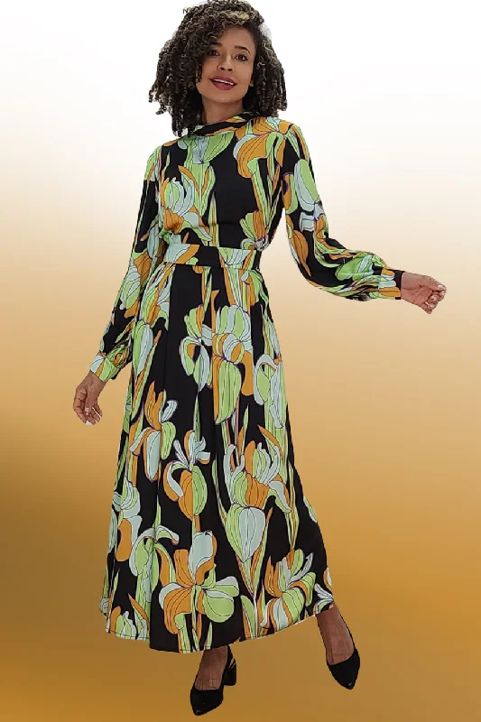 Long Sleeve High Neck Maxi Dress Chic Summer Floral Maxi Dress