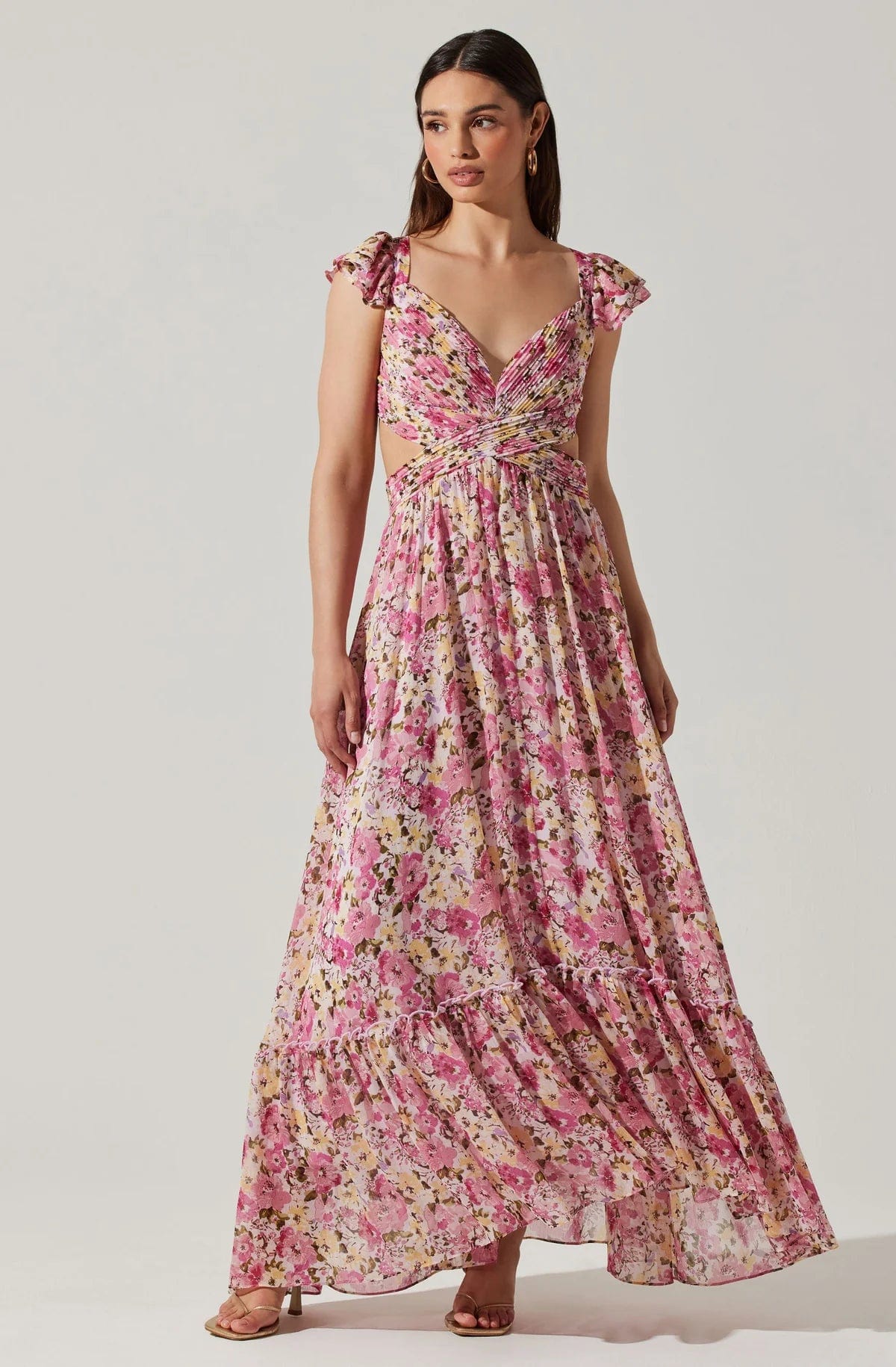 Primrose Floral Strappy Back Maxi Dress Cozy Wrap Maxi Dress