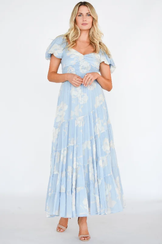 Sundrenched Short-Sleeve Maxi Dress Cozy Cold-Shoulder Maxi Dress