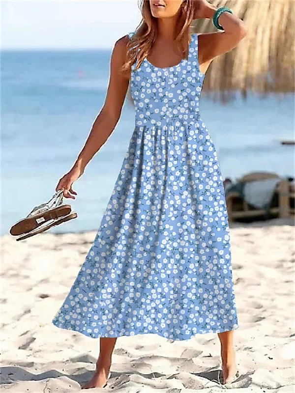 Women's Casual Dress Swing Dress A Line Dress Floral Ditsy Floral Print U Neck Midi Dress Active Fashion Outdoor Daily Sleeveless Regular Fit Light Green Pink Blue Summer Spring S M L XL XXL Cozy Tie-Dye Midi Dress Women's Casual Dress Swing Dress A Line Dress Floral Ditsy Floral Print U Neck Midi Dress Active Fashion Outdoor Daily Sleeveless Regular Fit Light Green Pink Blue Summer Spring S M L XL XXL Cozy Tie-Dye Midi Dress