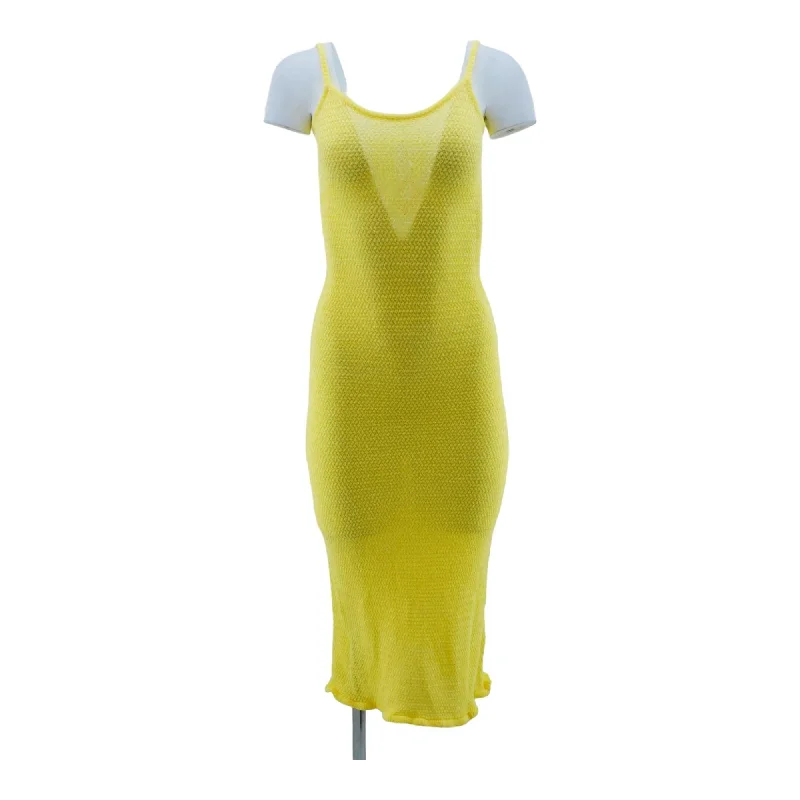 Yellow Solid Maxi Dress Classic Solid Maxi Dress