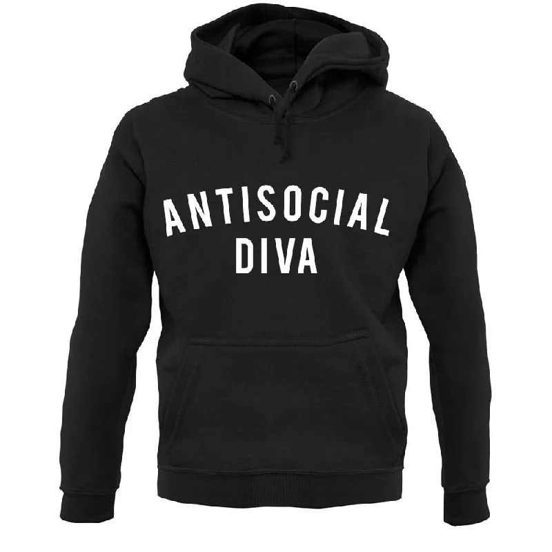 Anti-Social Diva Unisex Hoodie Hoodie Crop Top Short Trendy