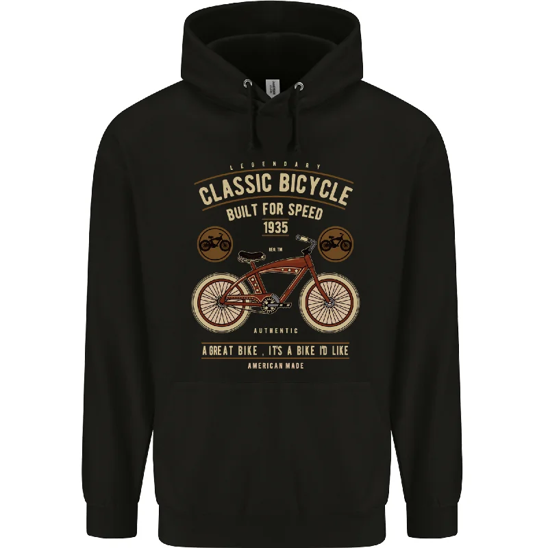 Bike Built for Speed Cycling Bicycle Mens 80% Cotton Hoodie Hoodie with Bell Sleeves Flared Feminine