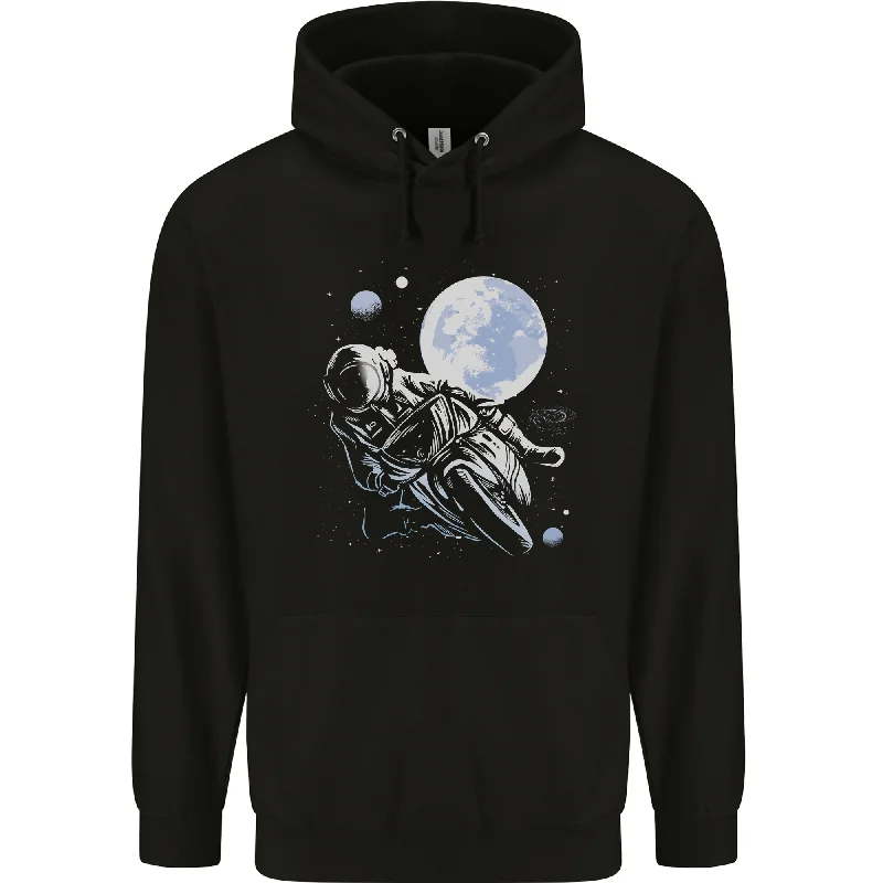 Biker Astronaut Space Motorbike Motorcycle Mens 80% Cotton Hoodie Hoodie with Print Artistic Unique