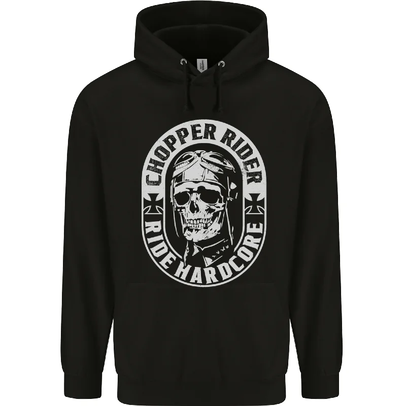 Biker Chopper Rider Motorbike Motorcycle Mens 80% Cotton Hoodie Hoodie with Half-Zip Sporty Casual