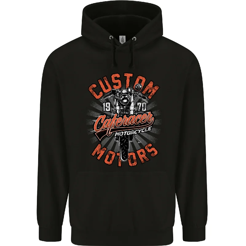 Biker Custom Cafe Racer Motors Motorbike Mens 80% Cotton Hoodie Hoodie with Strings Custom Fit Adjustable