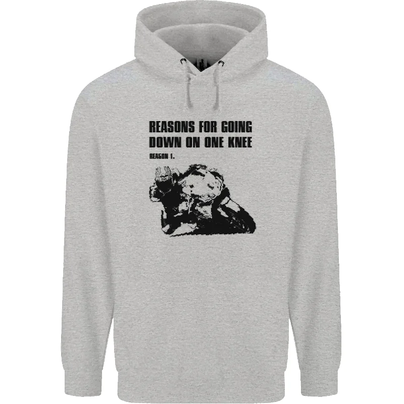 Biker Down on One Knee Motorcycle Motorbike Mens 80% Cotton Hoodie Hoodie with Hem Frayed Vintage Worn