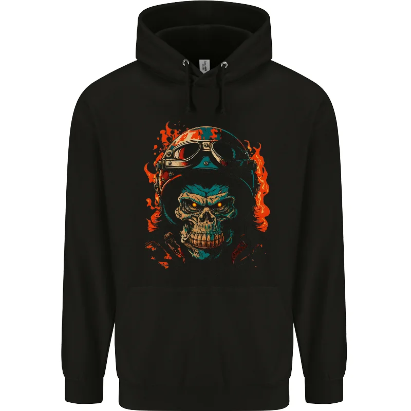 Biker Gorilla Skull Motorbike Motorcycle Mens 80% Cotton Hoodie Hoodie with Emblem Brand Identity