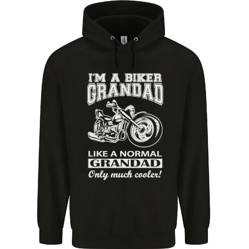 Biker Grandad Motorbike Grandparents Day Mens 80% Cotton Hoodie Hoodie with Relaxed Fit Easy Casual