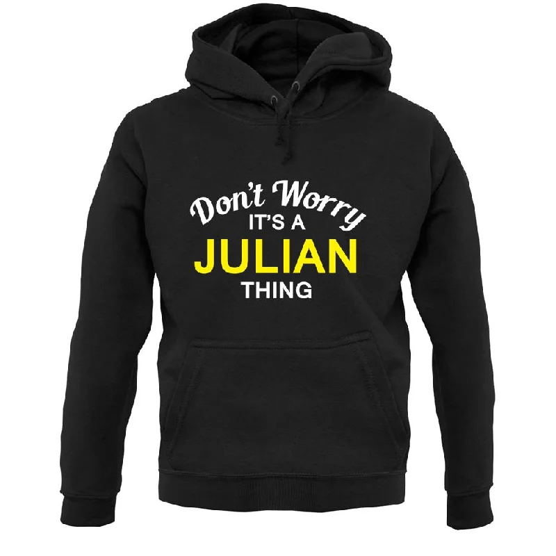 Julian - Periodic Element Unisex Hoodie Hoodie with Hidden Zipper Minimalist Clean