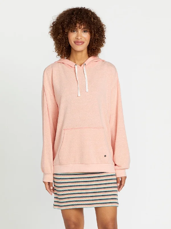 Lived in Lounge Frenchie Hoodie - Reef Pink Hoodie with Camouflage Military Edgy