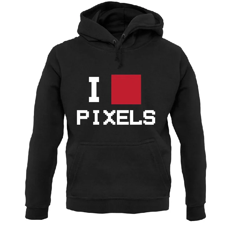 Pixel Heart Unisex Hoodie Graphic Hoodie Design Print